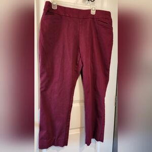 Croft & Barrow Effortless Stretch Pants in Burgundy
